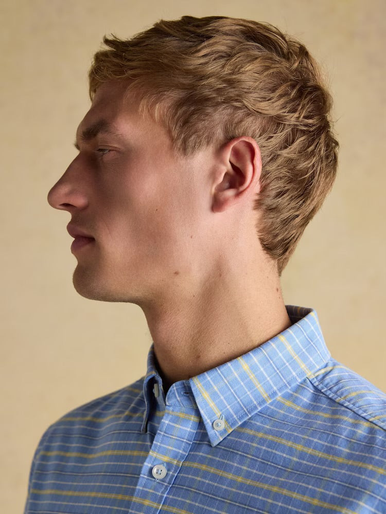 Joules Mens Oxford Blue Check Shirt W26-190 Clothing M / Blue,L / Blue,XL / Blue,XXL / Blue