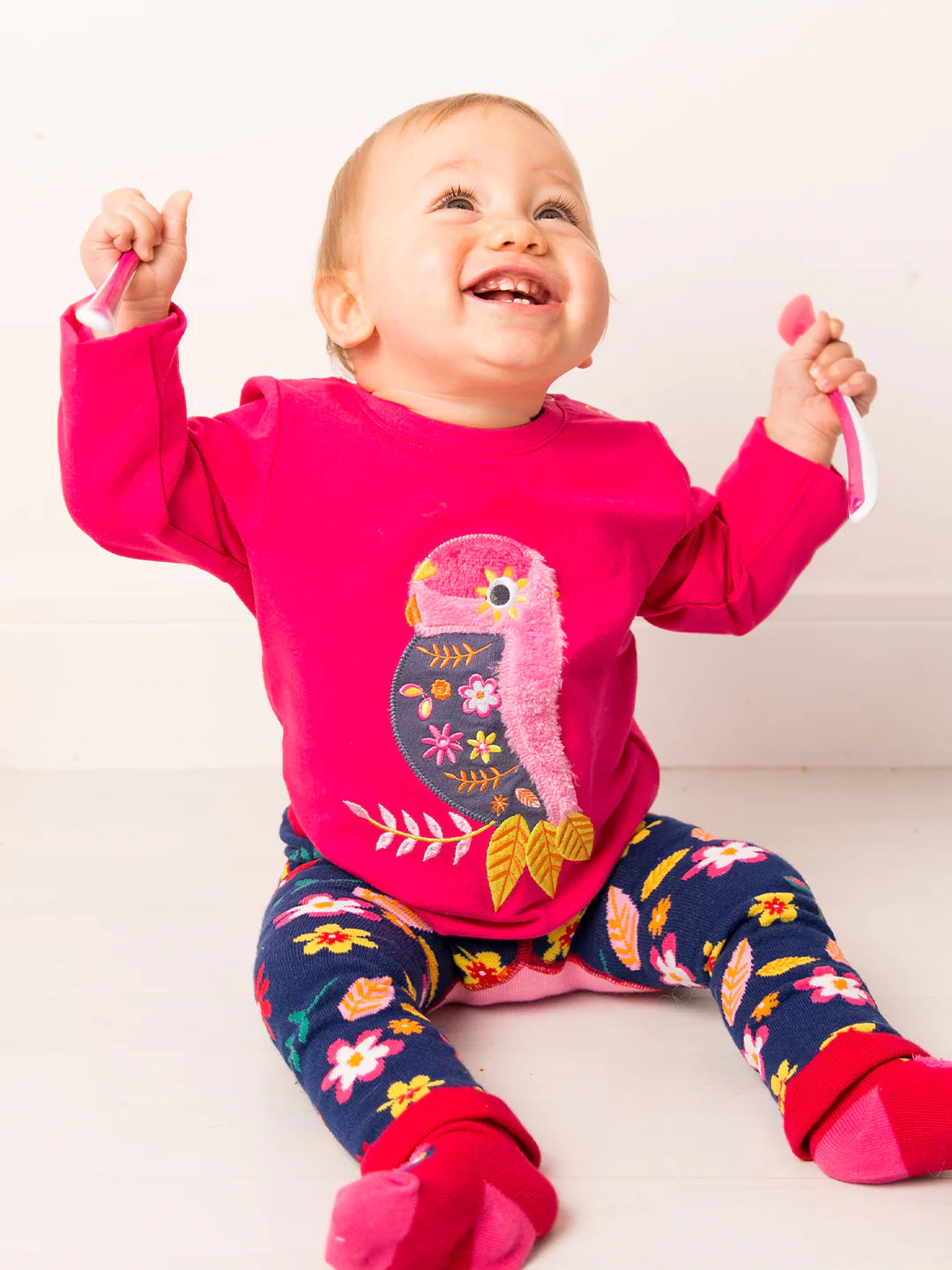 Blade &amp; Rose Layla The Parrot Infant T-Shirt Clothing 0-6M / Fuchsia,6-12M / Fuchsia