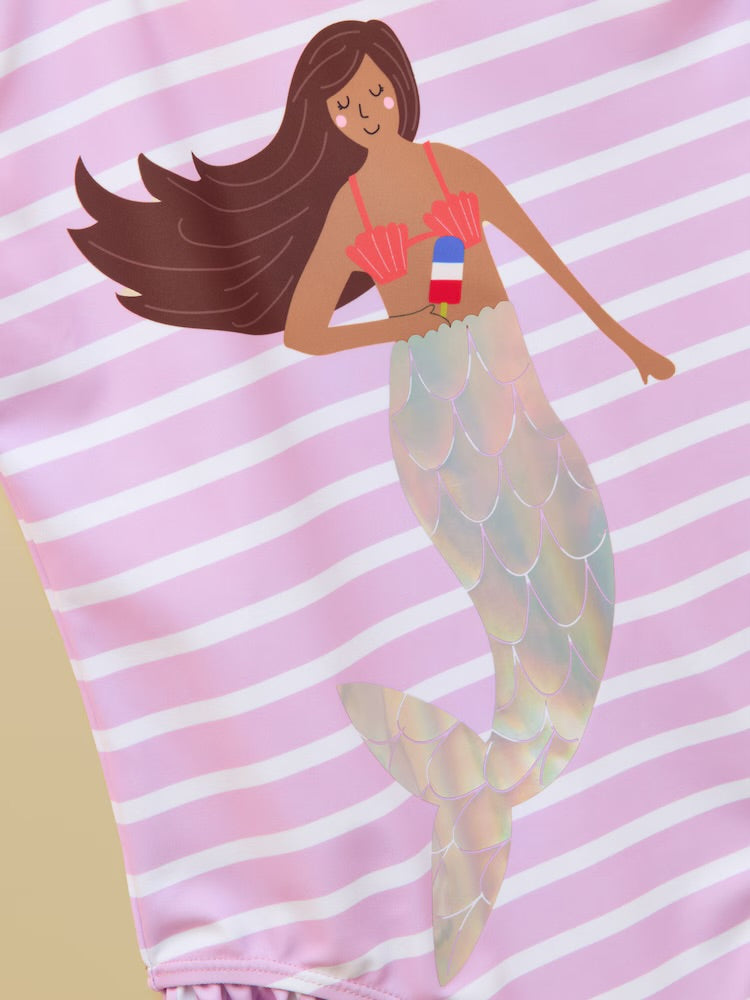 Joules Girls Splash Swimsuit W37-981 Lilac Clothing 4YRS / Lilac,5YRS / Lilac,6YRS / Lilac,7YRS / Lilac