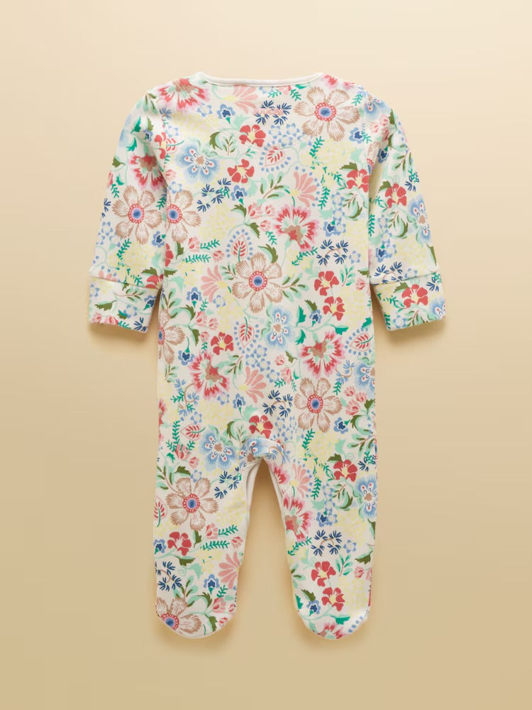 Joules Razamataz Sleepsuit W38002 Multi Floral Clothing NEWBORN / Cream,0-3M / Cream,3-6M / Cream,6-9M / Cream
