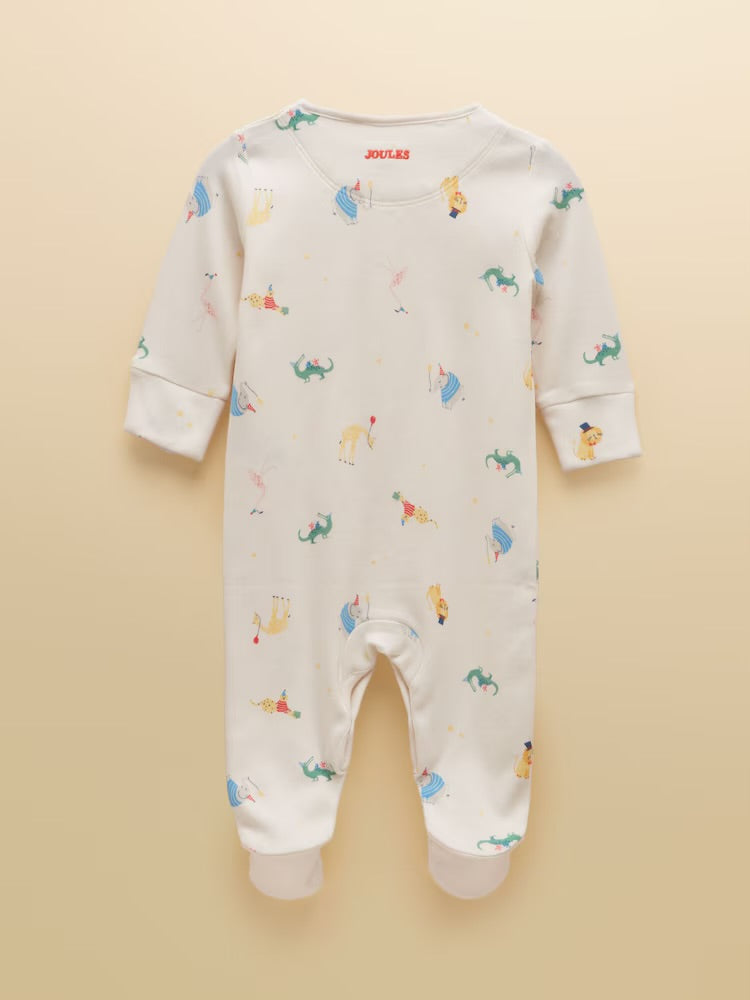 Joules Razamataz Sleepsuit W38-115 Animals Clothing NEWBORN / White,0-3M / White,3-6M / White,6-9M / White