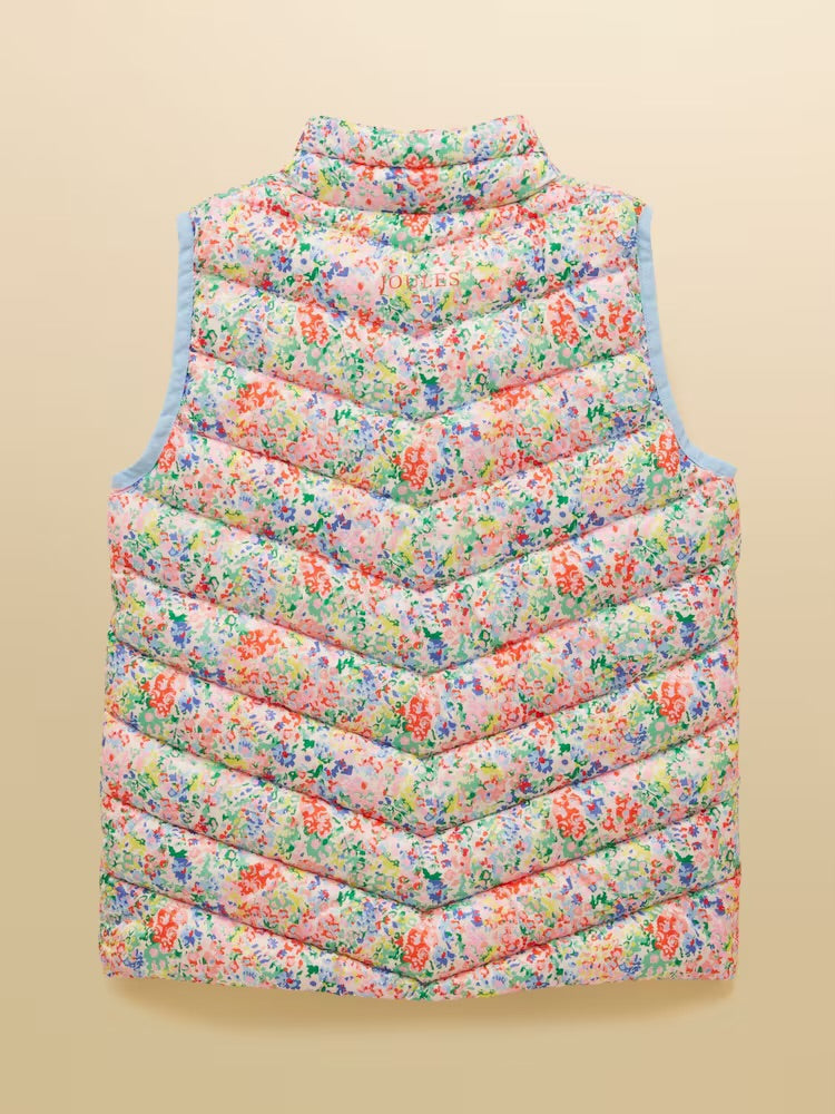Joules Girls Crofton Gilet H27-185 Ditsy Clothing 4YRS / Multi,5YRS / Multi,6YRS / Multi,8YRS / Multi