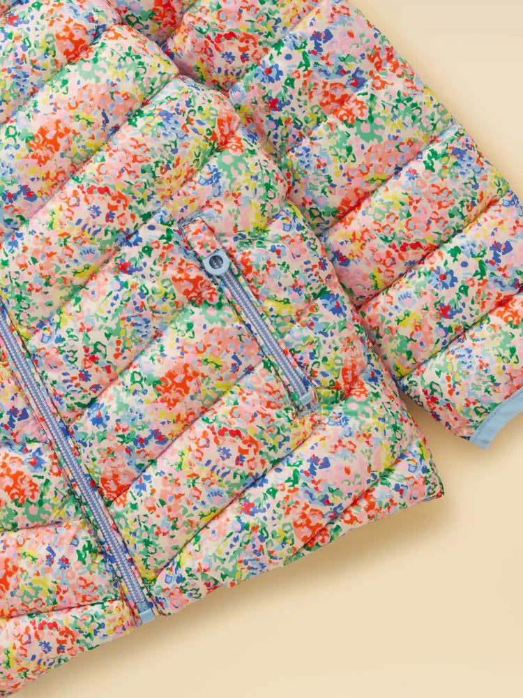 Joules Girls Cairn Ditsy Print Coat H27-201 Clothing 3YRS / Multi,4YRS / Multi,5YRS / Multi,6YRS / Multi,8YRS / Multi