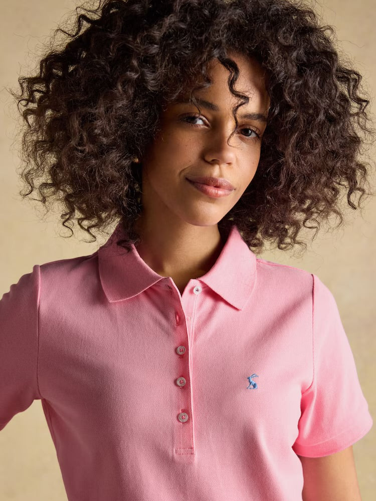 Joules Womens Woody Polo Shirt W37-031 Pink Clothing UK8 / Pink,UK10 / Pink,UK12 / Pink,UK14 / Pink,UK16 / Pink