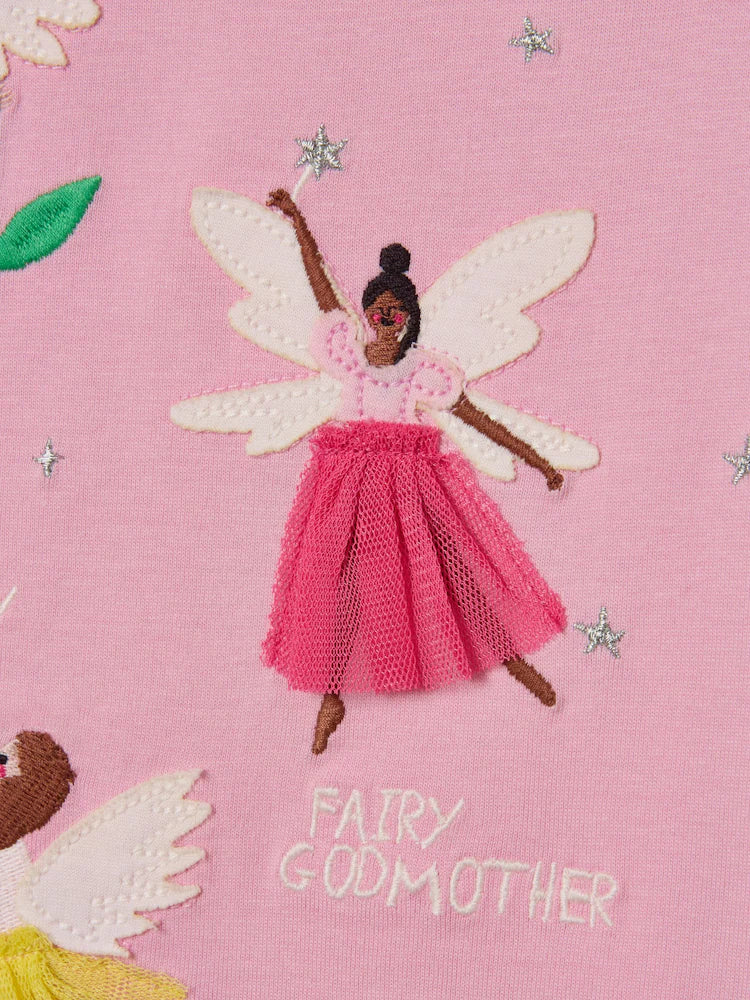 Joules Girls Astra T-Shirt H27-226 Pink Fairies Clothing 2YRS / Pink,3YRS / Pink,4YRS / Pink,5YRS / Pink,6YRS / Pink,8YRS / Pink