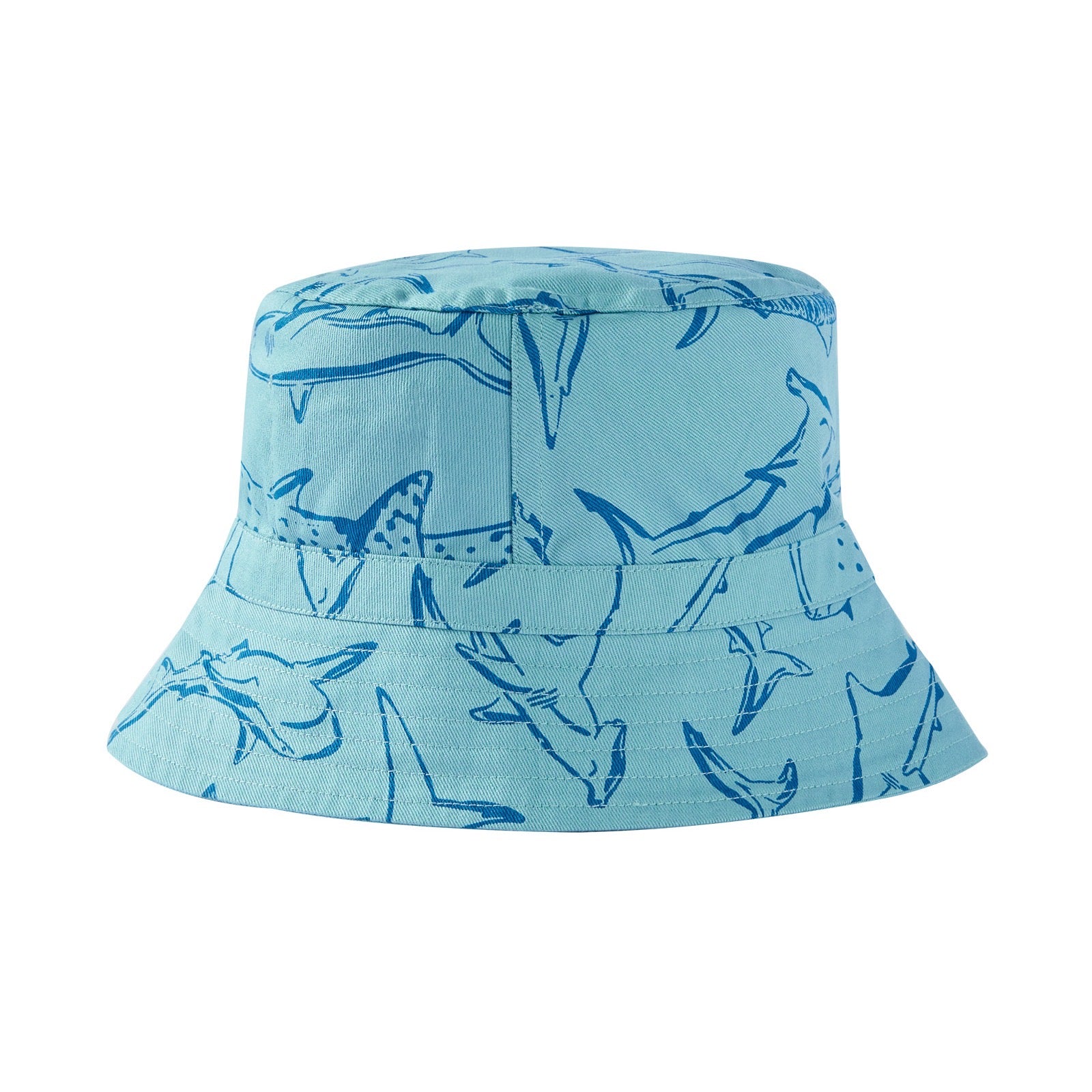Frugi Rocky Reversible Hat Po2bk Jawsome Clothing 2-4YRS / Blue,4-6YRS / Blue,6-8YRS / Blue