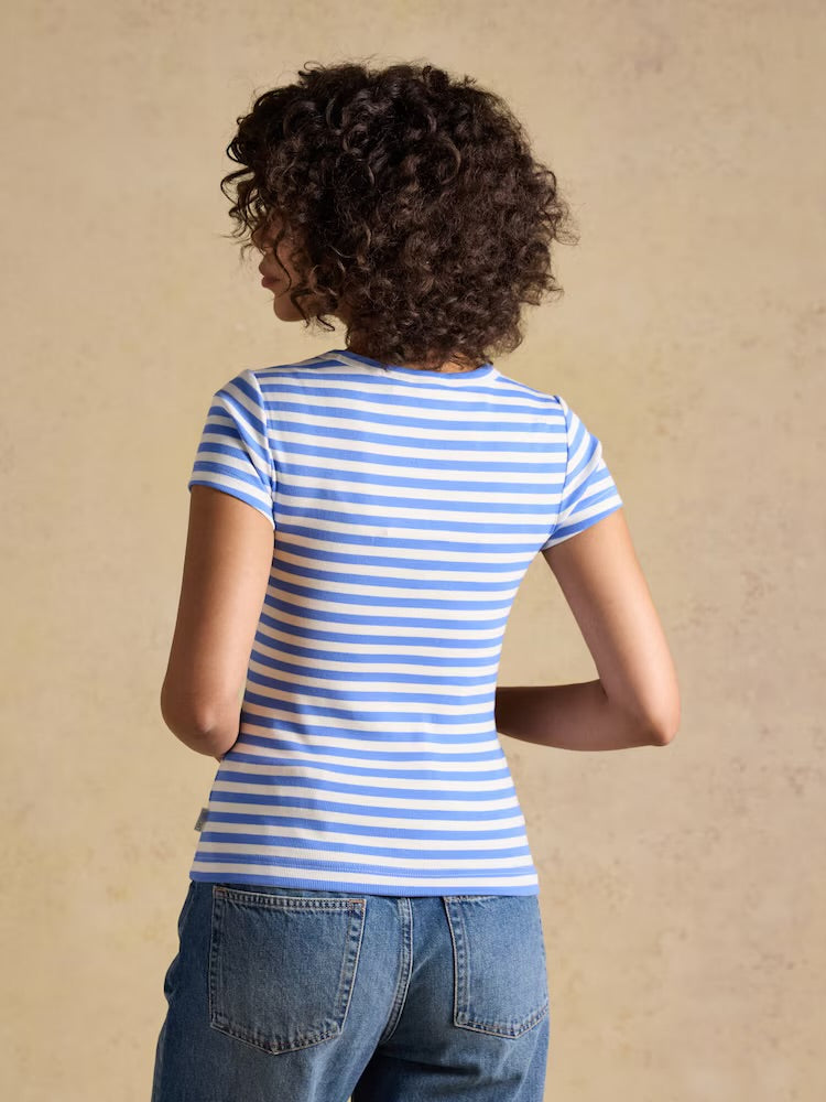 Joules Womens Sophie Ss T-Shirt H77966 Blue Stripe Clothing UK8 / Blue,UK10 / Blue,UK12 / Blue,UK14 / Blue,UK16 / Blue