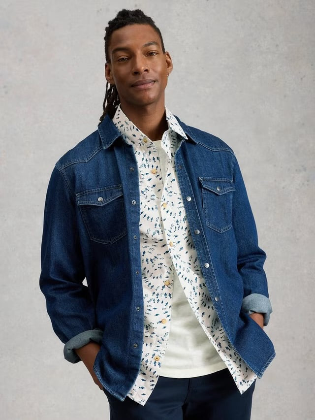 White Stuff Mens Finsbury Swim Fish Shirt 445292 Clothing M / White,L / White,XL / White,XXL / White