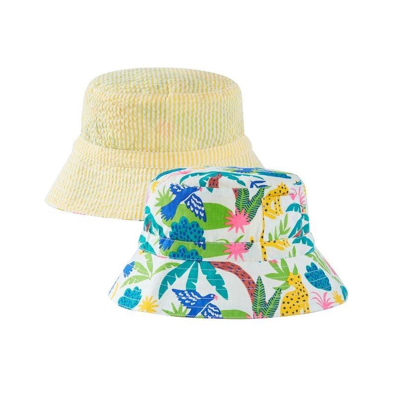Frugi Rally Reversible Hat Pl1we Clothing 2-4YRS / Multi,4-6YRS / Multi,6-8YRS / Multi