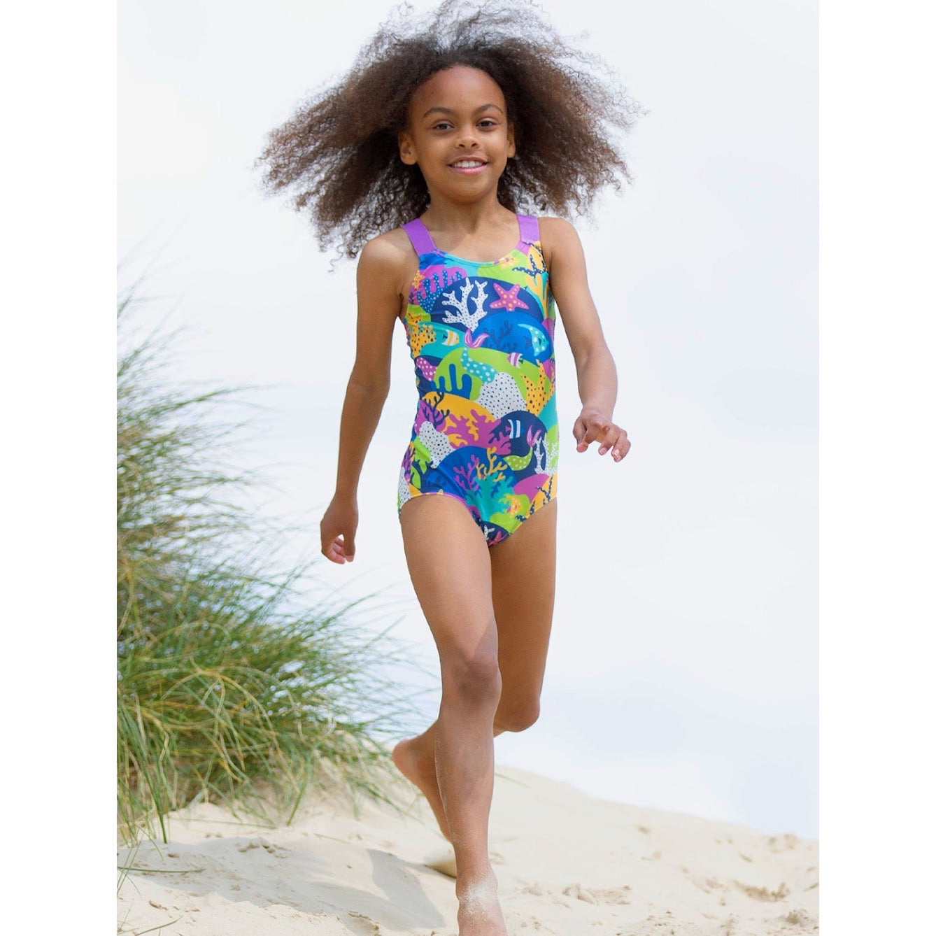 Kite Coral Reef Swimsuit T125 Clothing 4YRS / Multi,5YRS / Multi,6YRS / Multi,7YRS / Multi,8YRS / Multi