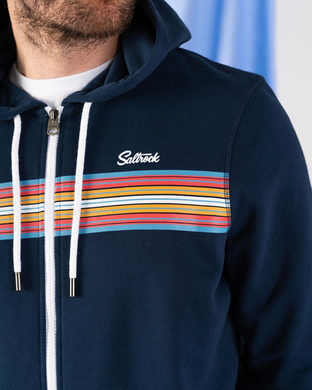 Saltrock Mens Classic Stripe Zip Hoodie Hwz12501005 Clothing SMALL ADULT / Navy,MEDIUM ADULT / Navy,LARGE ADULT / Navy,XL ADULT / Navy