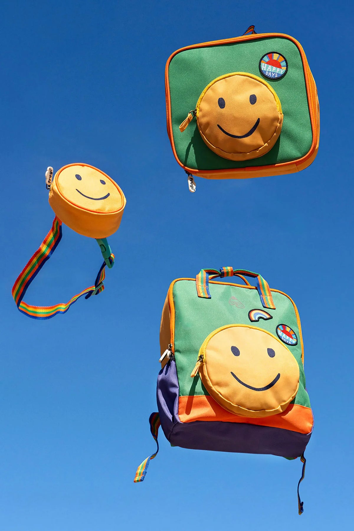 Frugi Ramble Rainbow Backpack 500241S6htgy Happy Accessories ONE SIZE / Multi