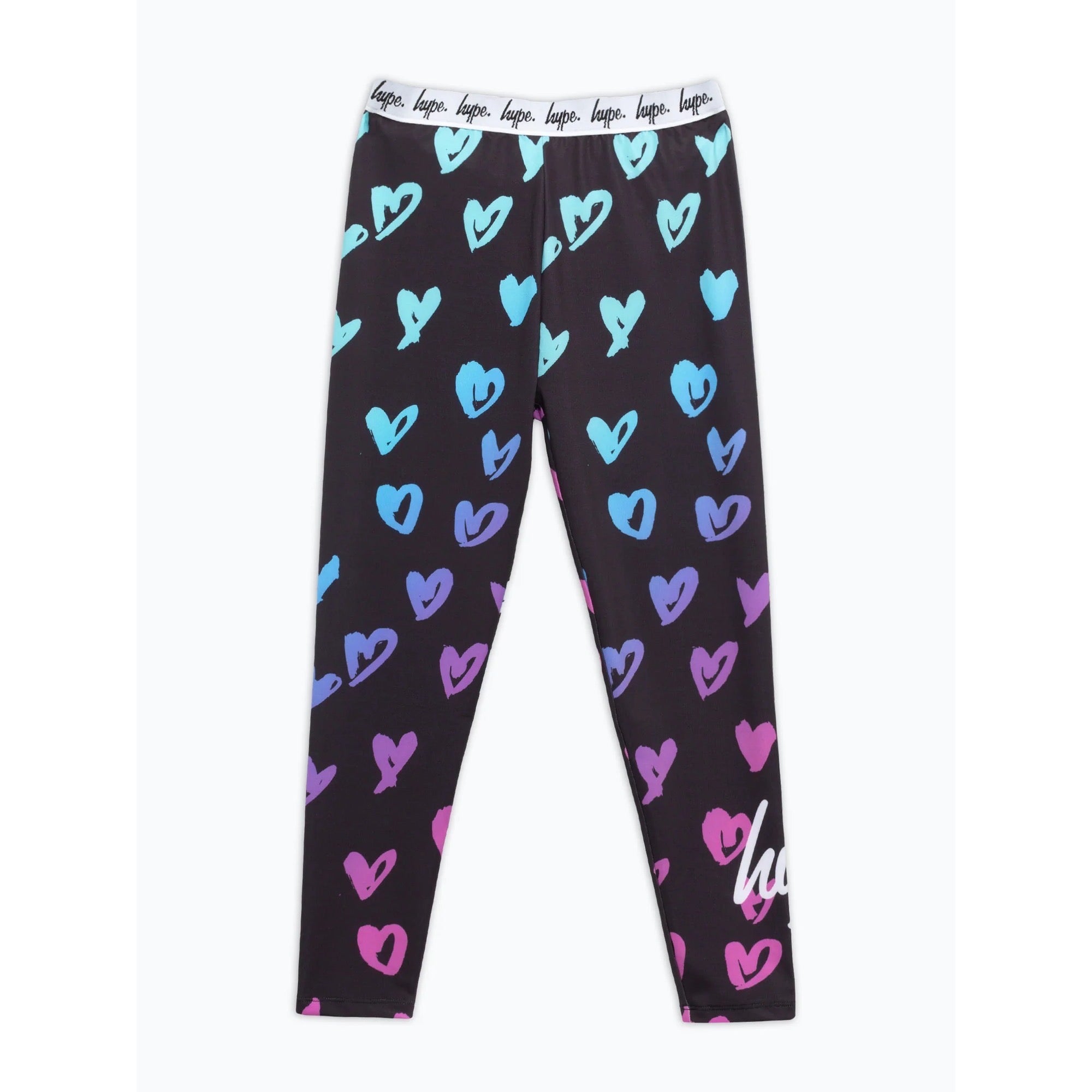Hype Scribble Heart Leggings Zumh-552 Clothing 9/10YRS / Pink,11/12YRS / Pink,13YRS / Pink,14YRS / Pink
