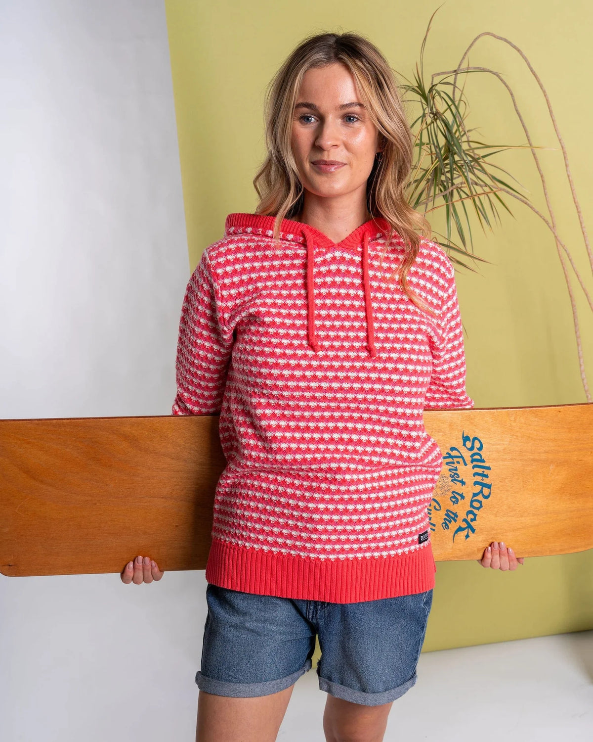 Saltrock Womens Thaw Knitted Hoodie Coral Clothing SMALL ADULT / Coral,MEDIUM ADULT / Coral,LARGE ADULT / Coral