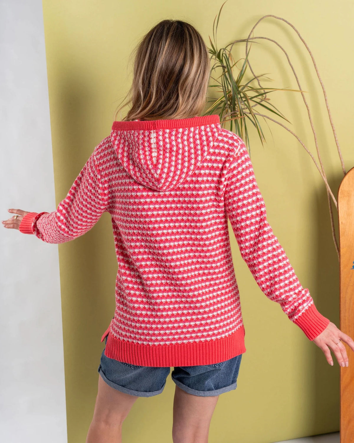 Saltrock Womens Thaw Knitted Hoodie Coral Clothing SMALL ADULT / Coral,MEDIUM ADULT / Coral,LARGE ADULT / Coral