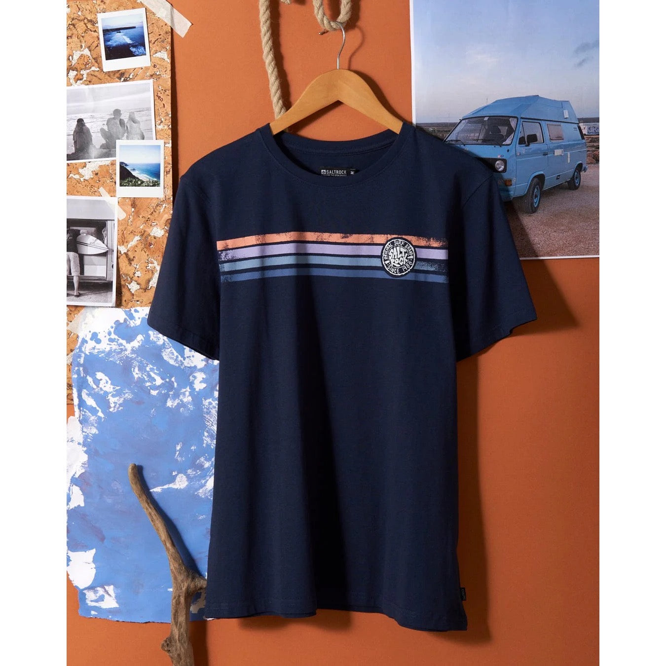 Saltrock Mens Spray Stripe T-Shirt Blue Clothing SMALL ADULT / Blue,MEDIUM ADULT / Blue,LARGE ADULT / Blue,XL ADULT / Blue