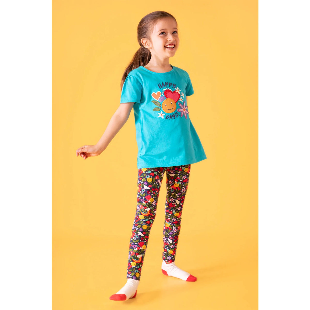 Frugi Leona Leggings 500666S6hmji Happy Days Clothing 4-5YRS / Multi,5-6YRS / Multi,6-7YRS / Multi,7-8YRS / Multi,8-9YRS / Multi