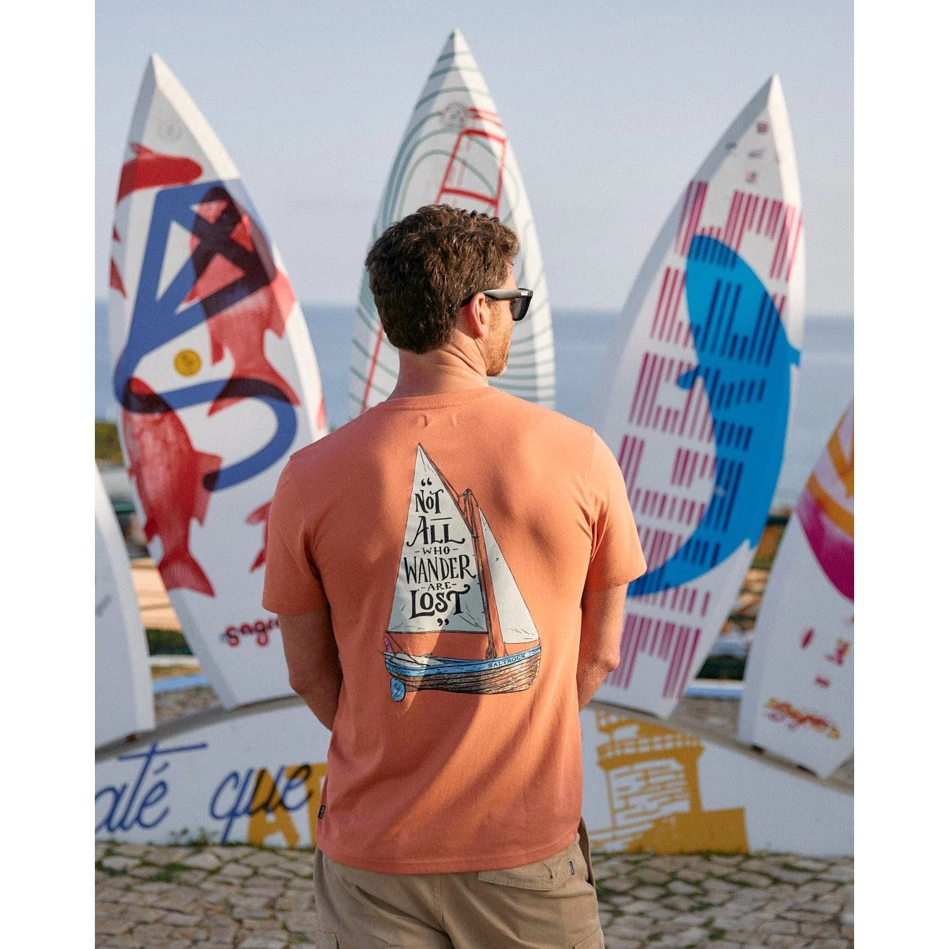 Saltrock Mens Lost Ships T-Shirt Orange Clothing XL ADULT / Orange