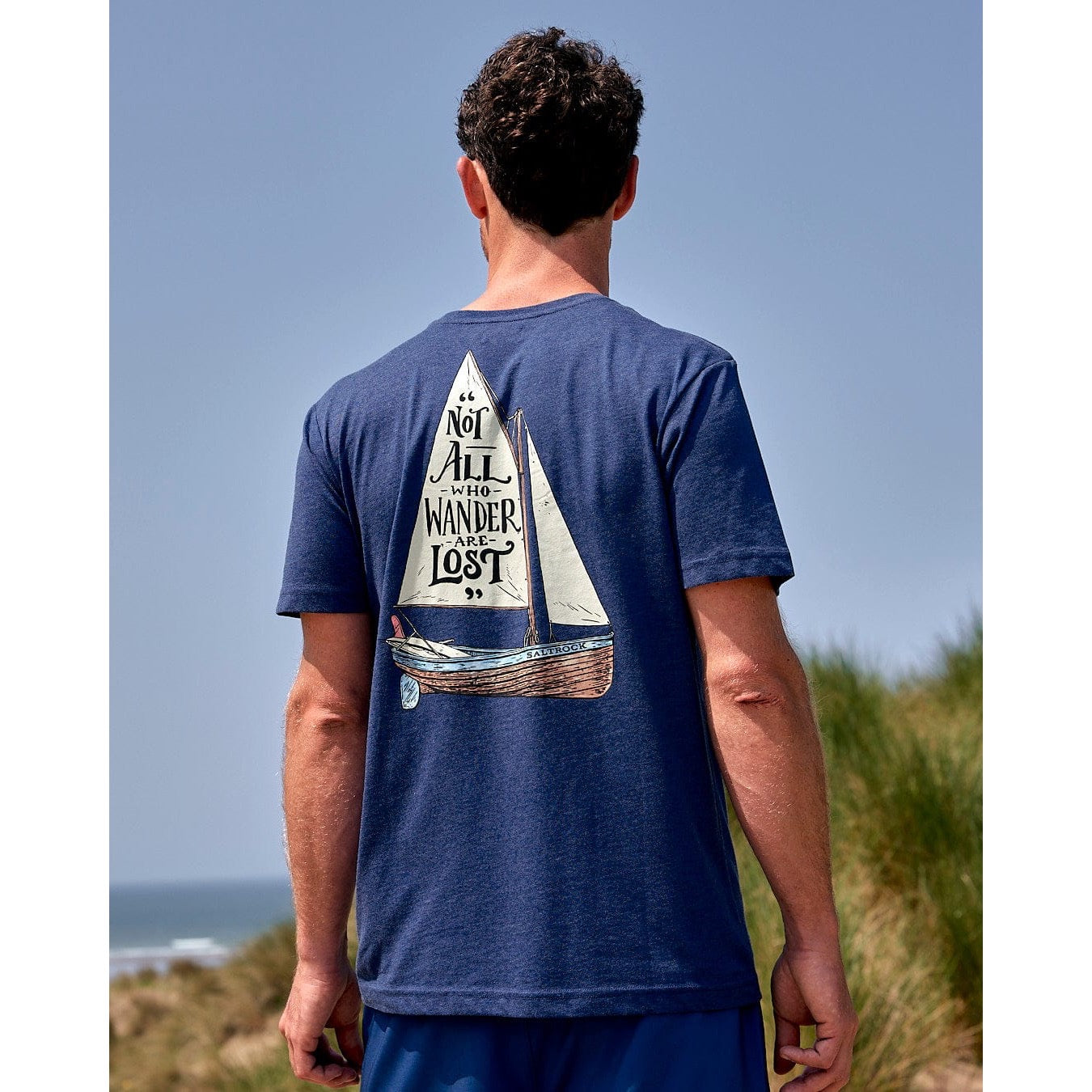 Saltrock Mens Lost Ships T-Shirt Blue