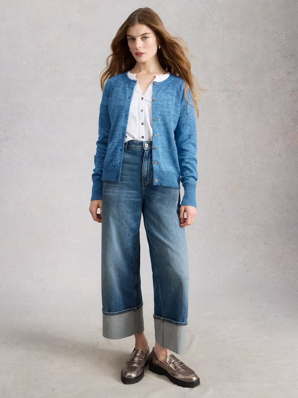 White Stuff Womens Lulu Twist Cardigan 445399 Mid Blue Clothing UK8 / Blue,UK10 / Blue,UK12 / Blue,UK14 / Blue,UK16 / Blue,UK18 / Blue