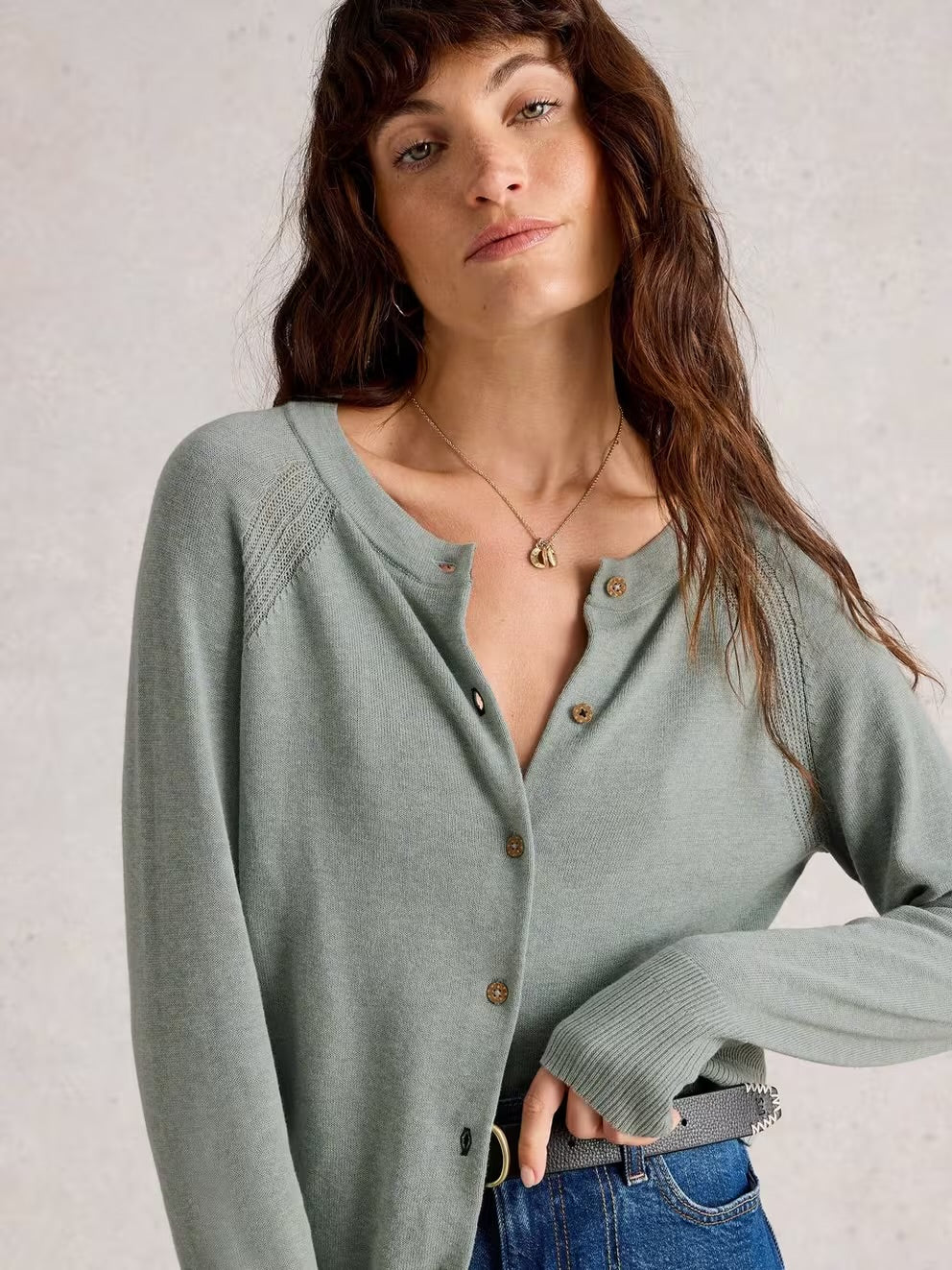 White Stuff Womens Lulu Cardigan 444074 Sage Clothing UK8 / Sage,UK10 / Sage,UK12 / Sage,UK14 / Sage,UK16 / Sage,UK18 / Sage