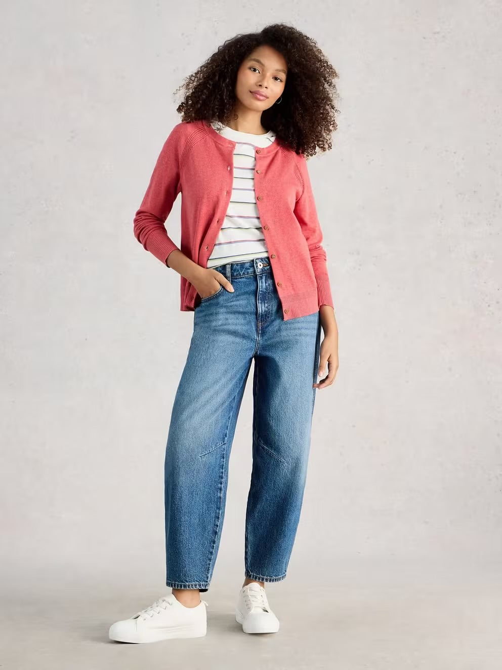 White Stuff Womens Lulu Cardigan 445398 Mid Pink Clothing UK8 / Pink,UK10 / Pink,UK12 / Pink,UK14 / Pink,UK16 / Pink,UK18 / Pink