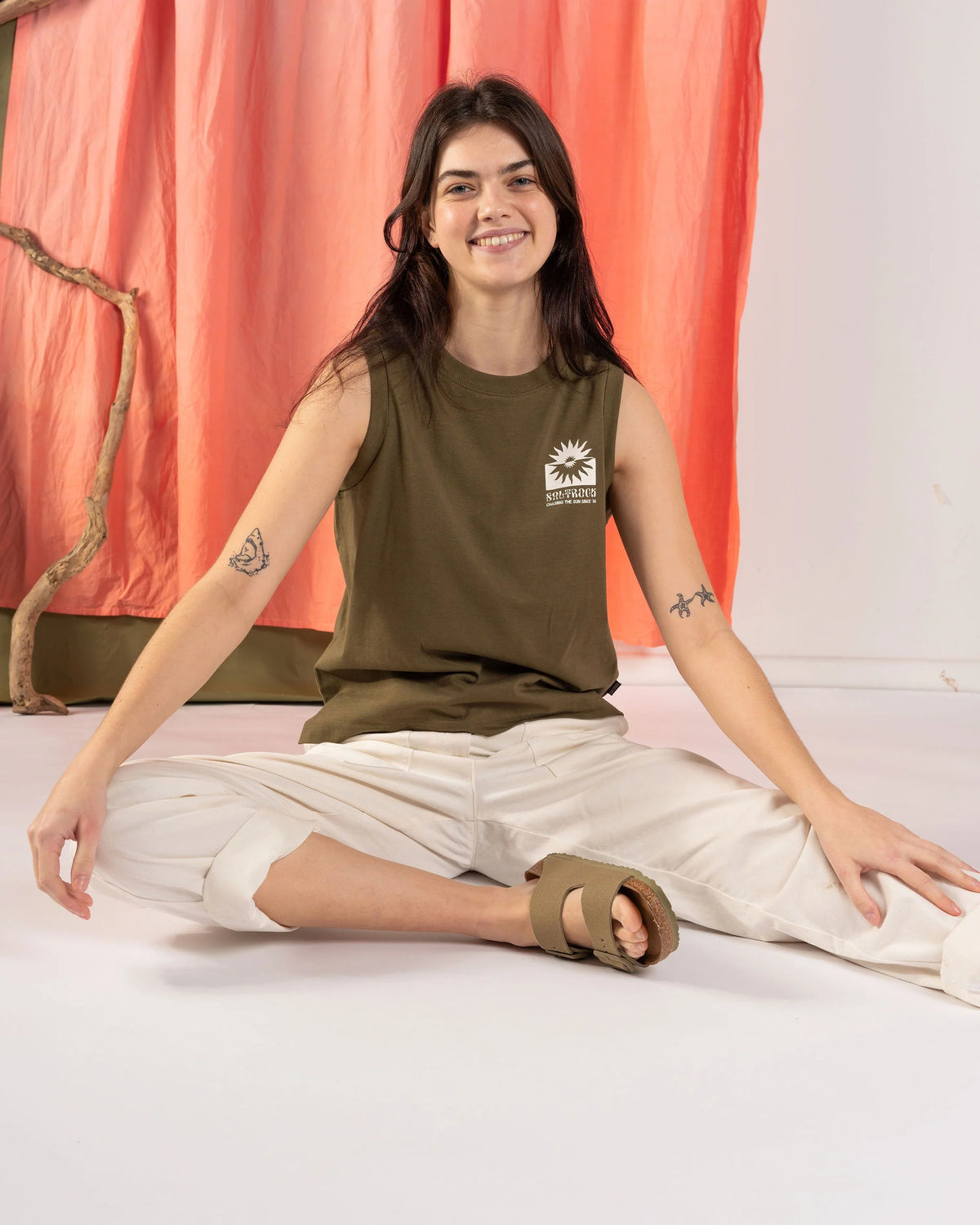 Saltrock Womens Roots Vest Top Vwf22501075 Khaki Clothing XS ADULT / Khaki,SMALL ADULT / Khaki,MEDIUM ADULT / Khaki