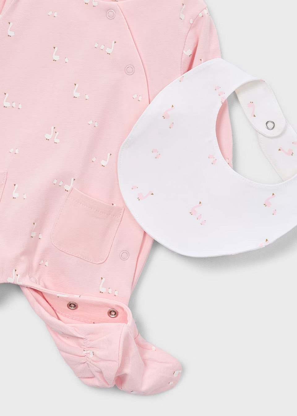 Mayoral 3 Piece Baby Romper Set 1728 Pink Ducks