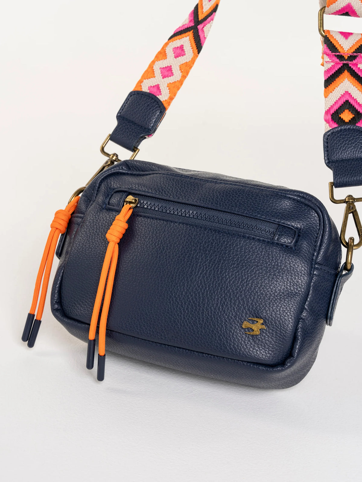 Brakeburn Sabine Navy Box Cross Body Bag Ss26