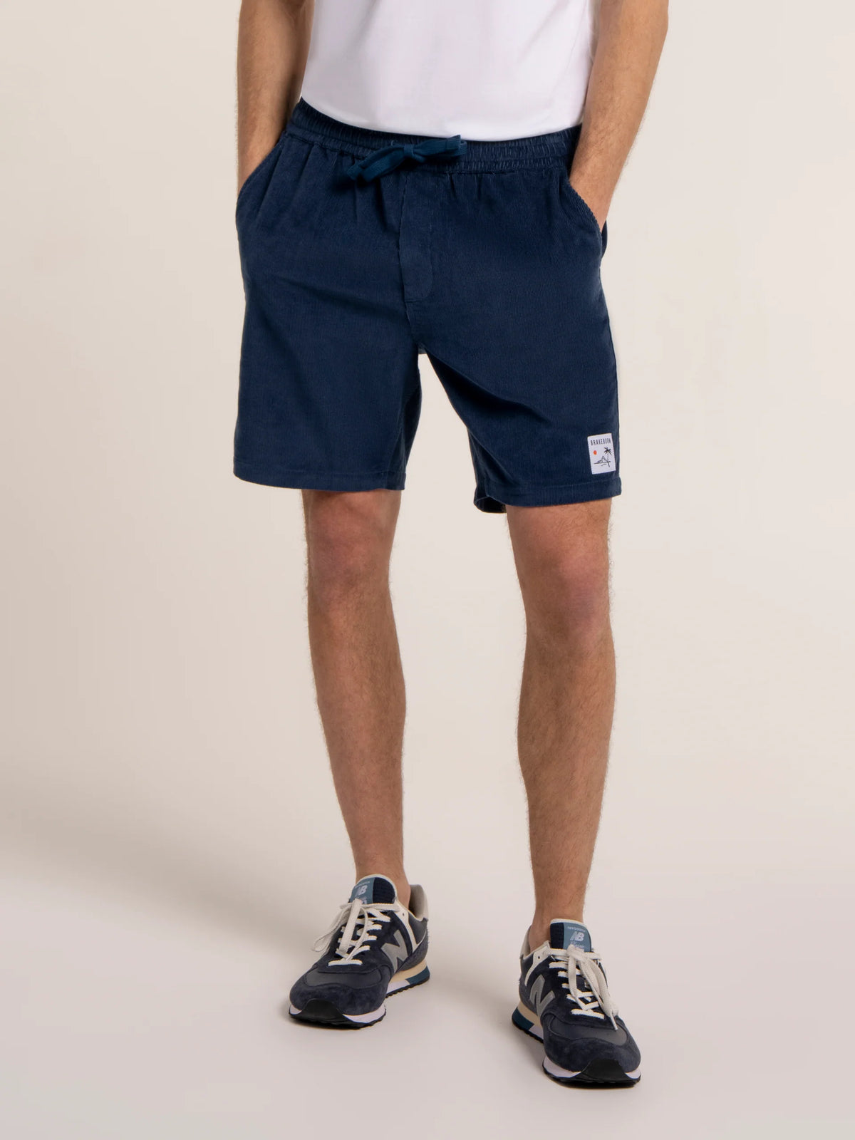 Brakeburn Mens Dalham Cord Shorts Blue