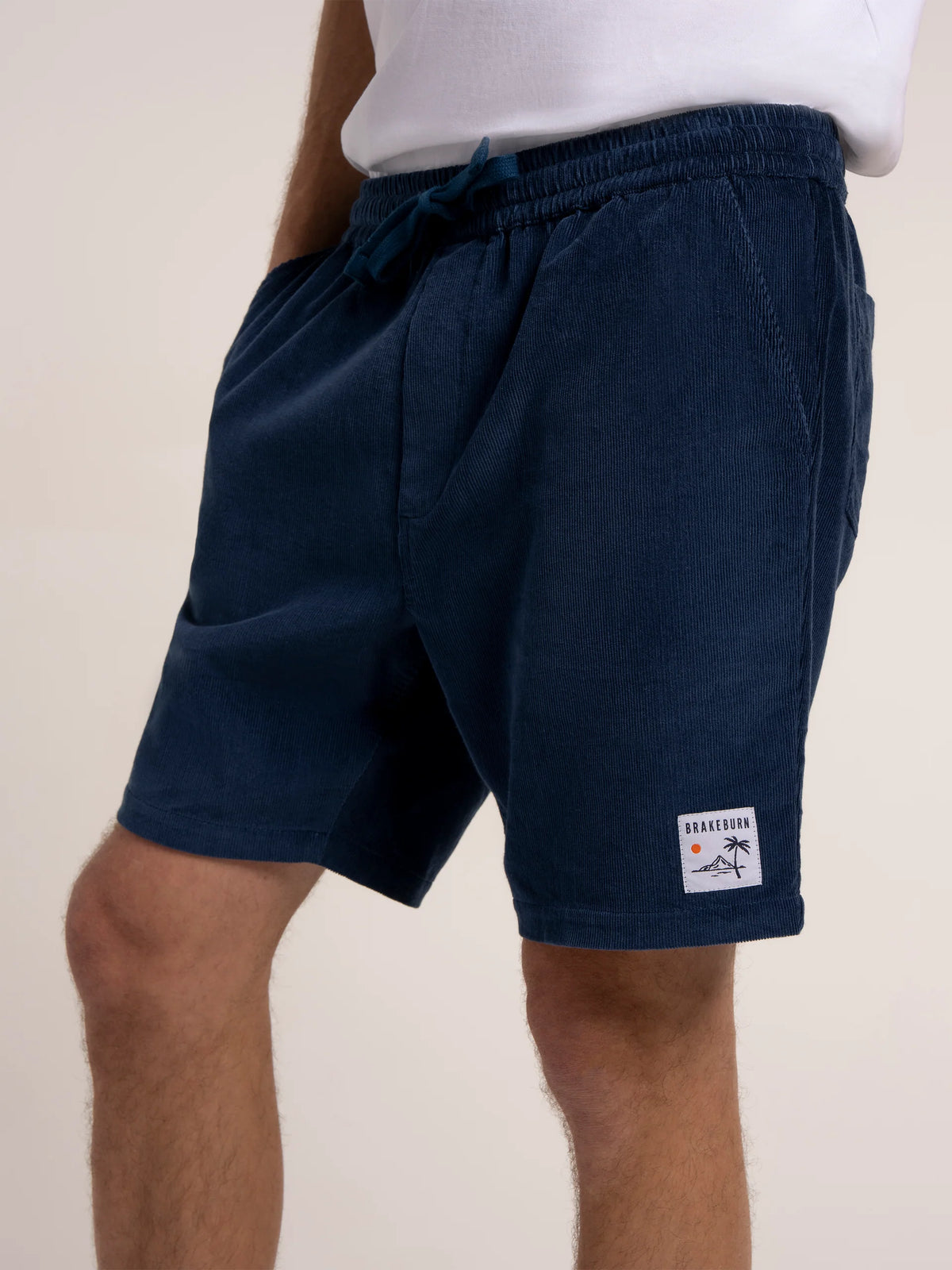 Brakeburn Mens Dalham Cord Shorts Blue