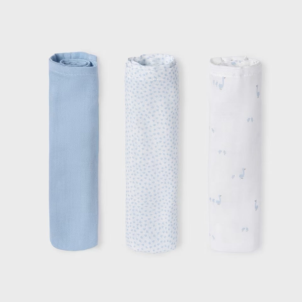 Mayoral 3 Piece Muslin Set 9060 Blue Ducks