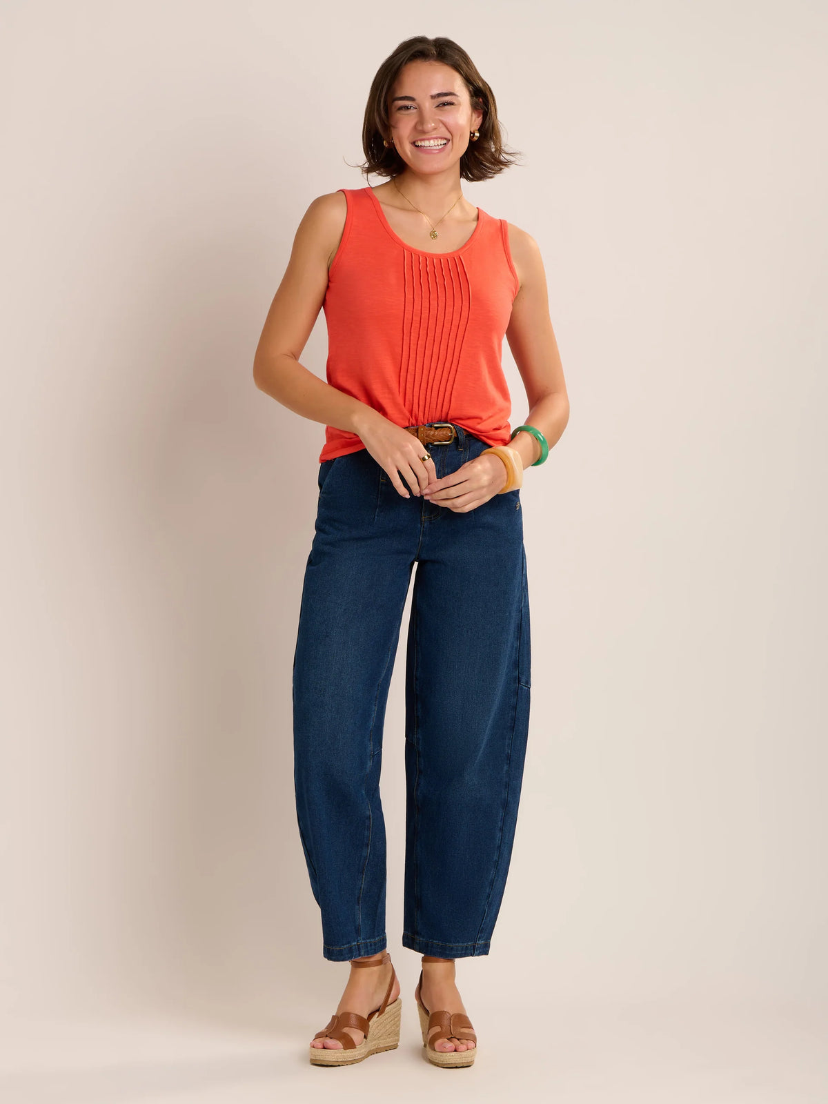 Brakeburn Womens Collina Vest Top Coral