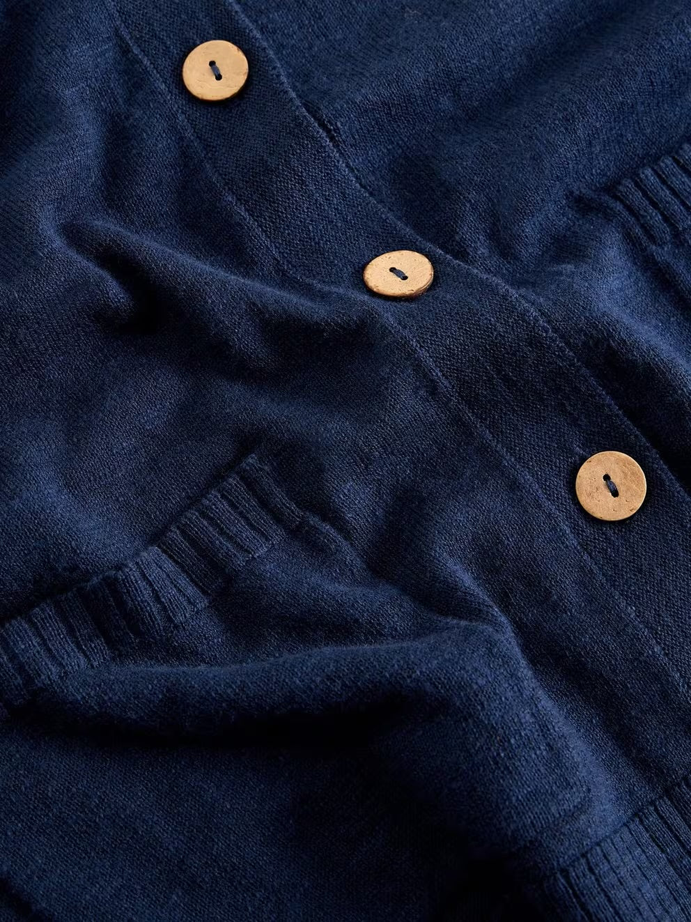 White Stuff Womens Nova Linen Blend Cardigan 445402 Navy