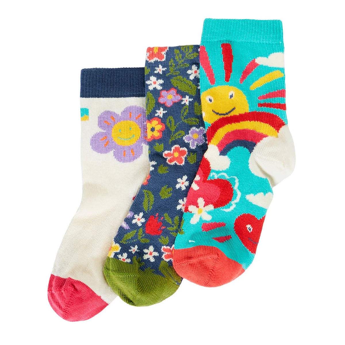 Frugi 3 Pack Socks 500038S6jiuh Joy