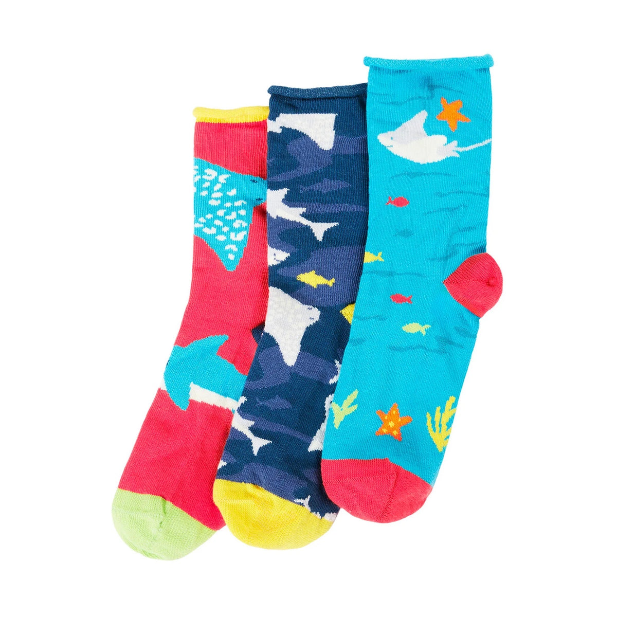 Frugi 3 Pack Socks 502084S6sklo Sealife