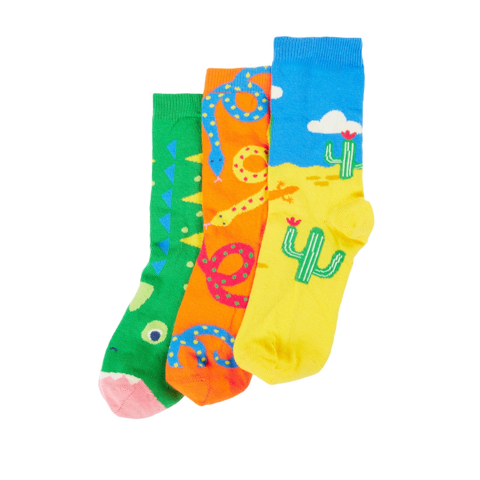 Frugi 3 Pack Socks 500038S6rlak Reptiles