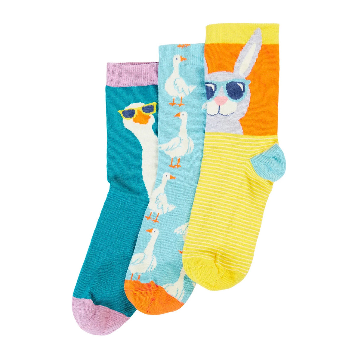 Frugi 3 Pack Socks 500038S6waup Waddle Clothing UK6-8 / Multi,UK9-12 / Multi,UK13-2 / Multi