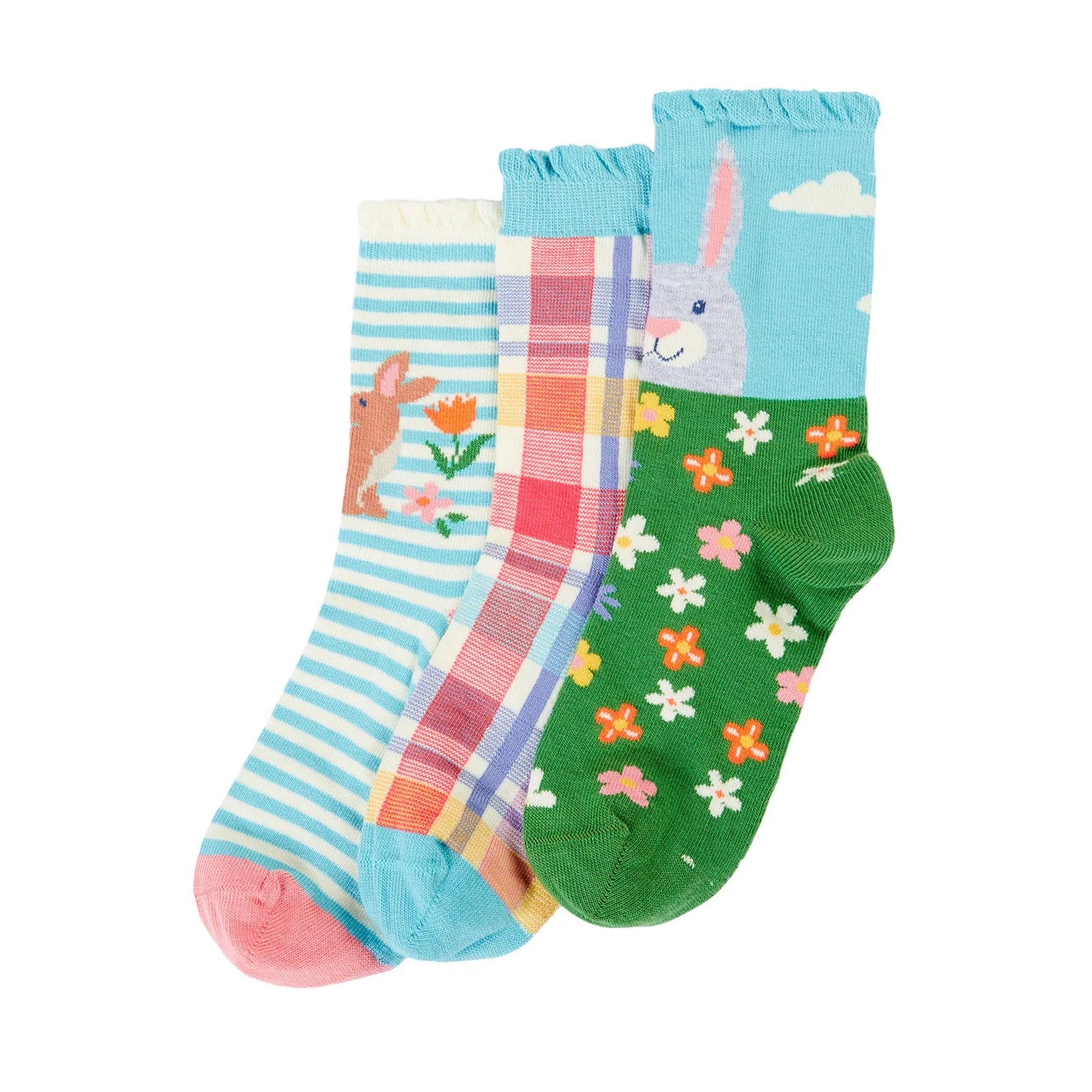 Frugi 3 Pack Socks 500117S6dkju Easter Clothing 1-2YRS / Multi,UK6-8 / Multi,UK9-12 / Multi,UK13-2 / Multi