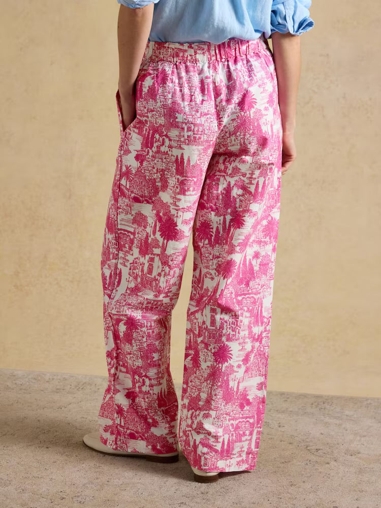 Joules Womens Hallie Pull On Trousers H14711 Pink