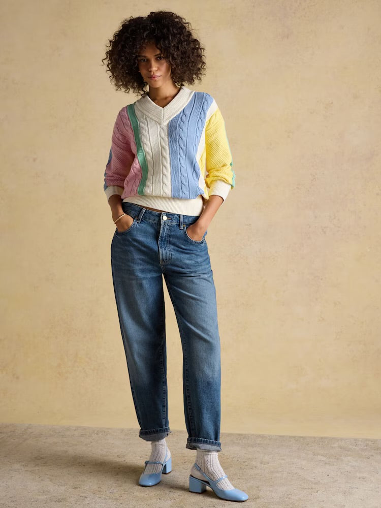 Joules Womens Dibly Multi Stripe Jumper H43003 Clothing S / Multi,M / Multi,L / Multi