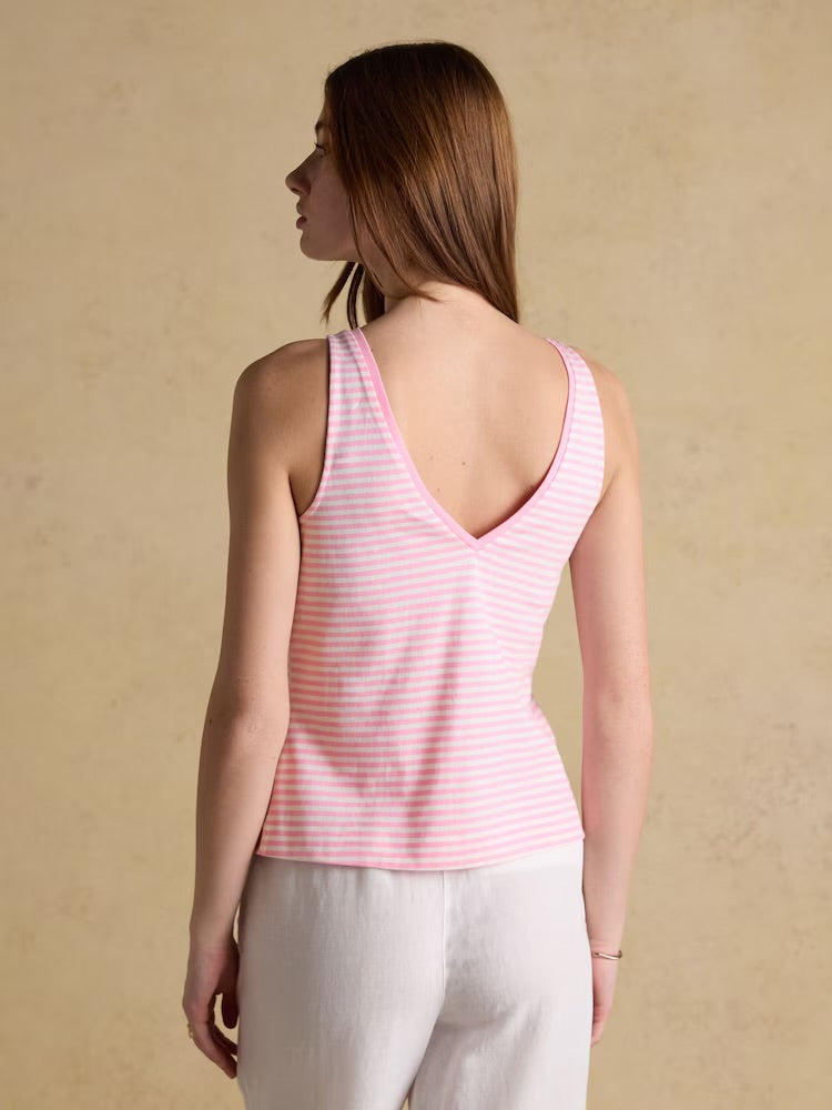 Joules Womens Delilah Vest Top H71124 Pink Stripe Clothing UK8 / Pink,UK10 / Pink,UK12 / Pink,UK14 / Pink,UK16 / Pink