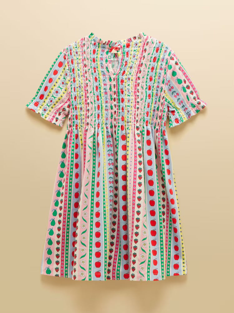 Joules Girls Gracie Dress H27172 Multi Fruit Clothing 4YRS / Multi,5YRS / Multi,6YRS / Multi,7YRS / Multi,8YRS / Multi