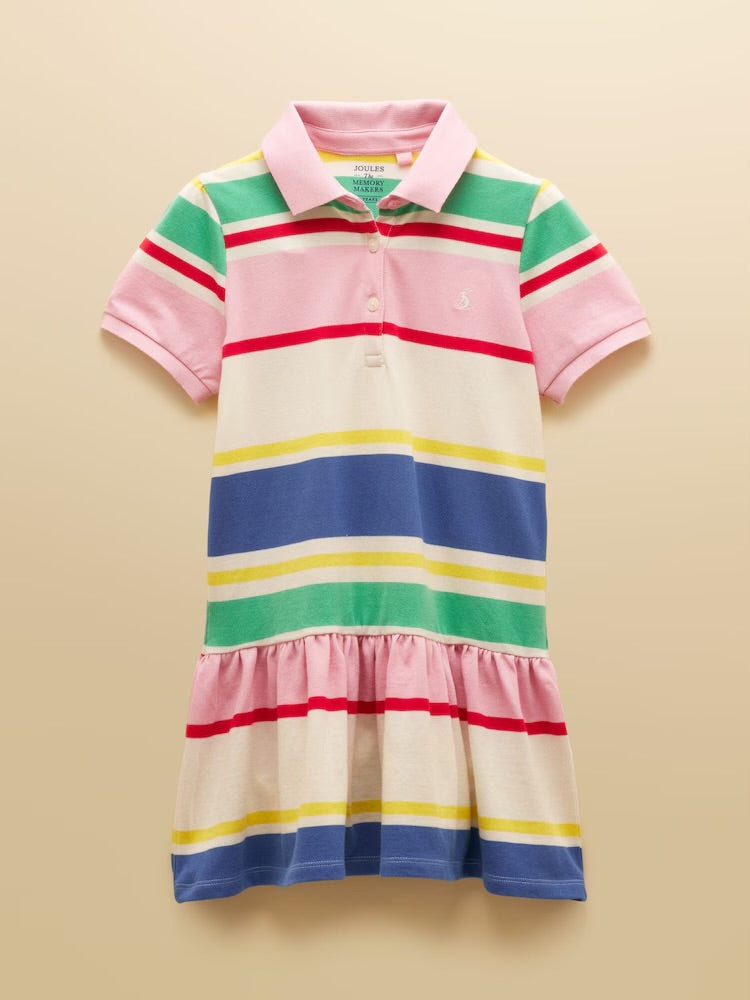 Joules Girls Orla Polo Shirt Dress W37936 Multi Stripe Clothing 4YRS / Multi,5YRS / Multi,6YRS / Multi,7YRS / Multi,8YRS / Multi,9YRS / Multi