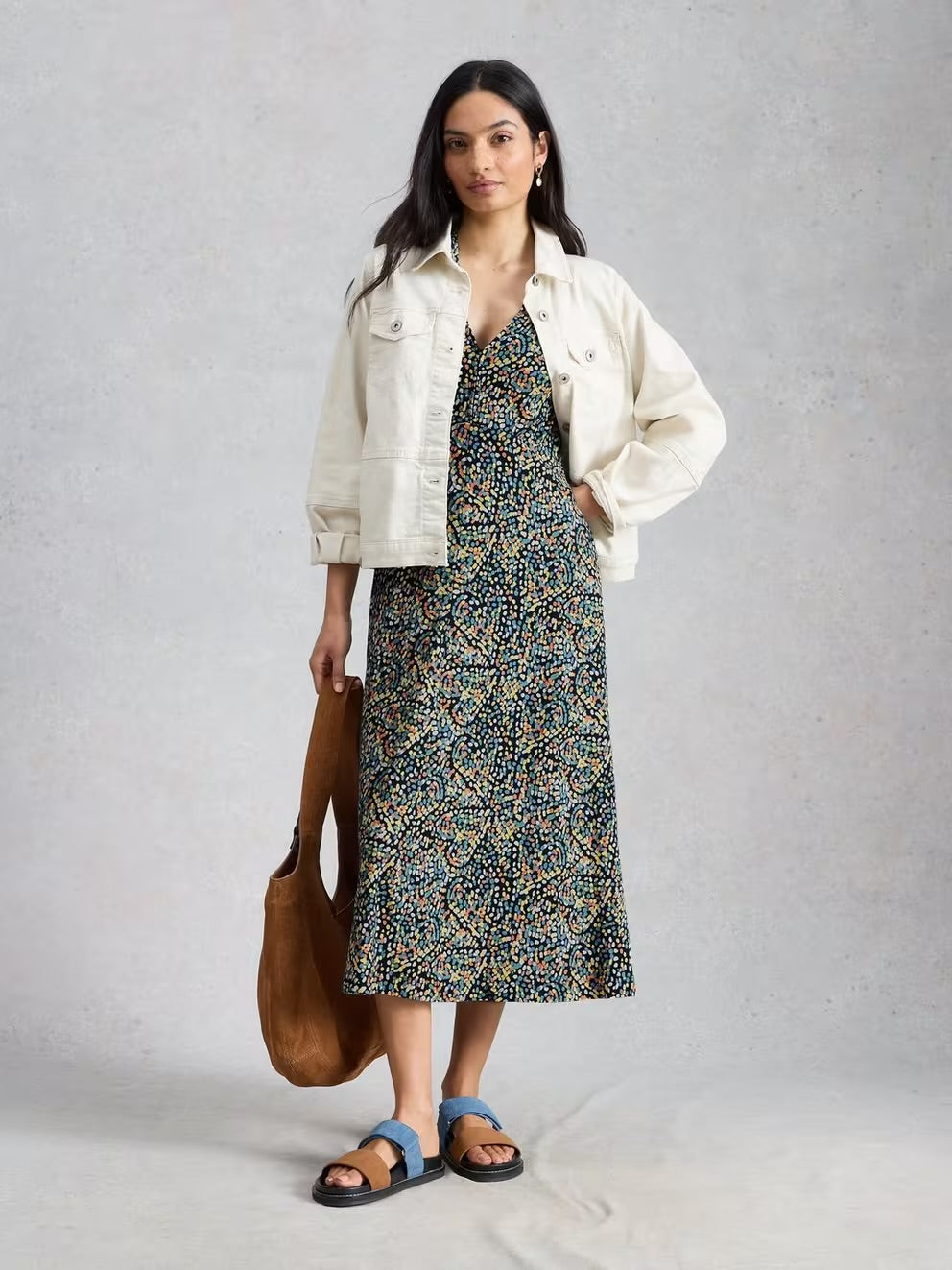 White Stuff Womens Megan Dress 446105 Navy Multi Clothing UK8 / Navy,UK10 / Navy,UK12 / Navy,UK14 / Navy,UK16 / Navy,UK18 / Navy