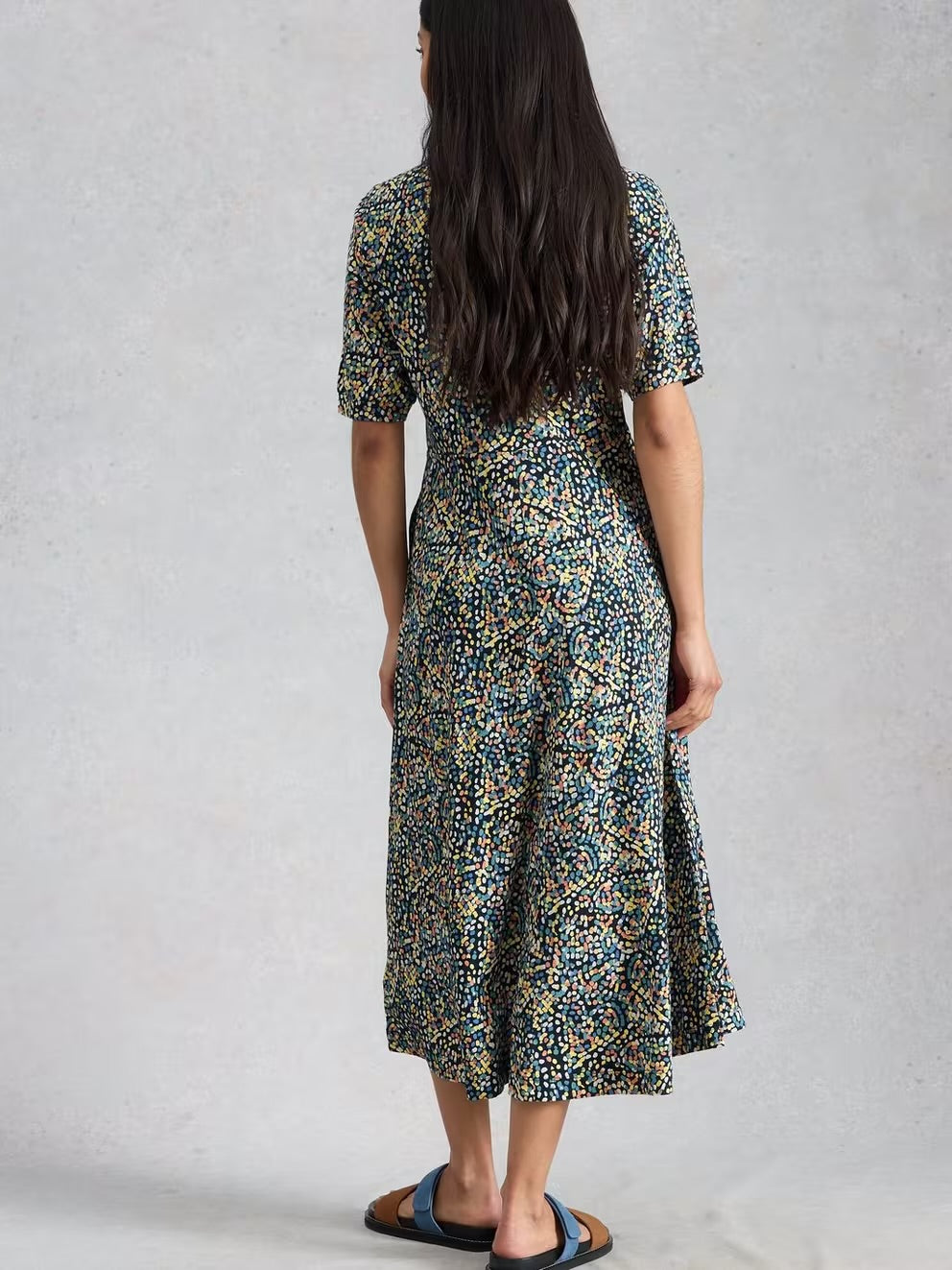 White Stuff Womens Megan Dress 446105 Navy Multi Clothing UK8 / Navy,UK10 / Navy,UK12 / Navy,UK14 / Navy,UK16 / Navy,UK18 / Navy