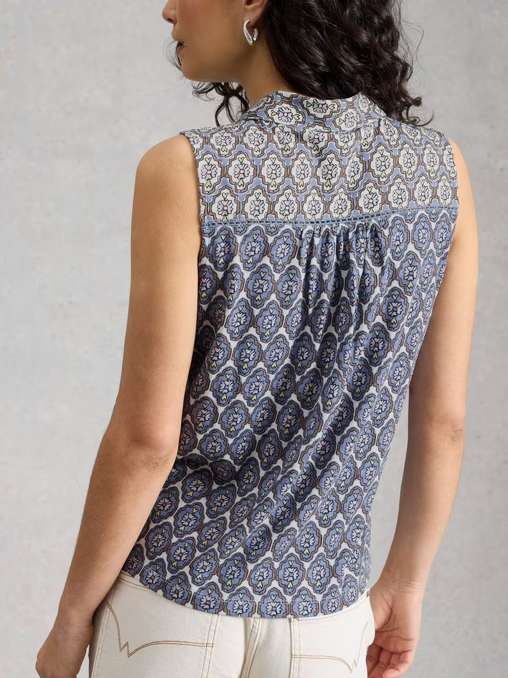 White Stuff Womens Amy Shirt 445845 Blue Print Clothing UK8 / Blue,UK10 / Blue,UK12 / Blue,UK14 / Blue,UK16 / Blue