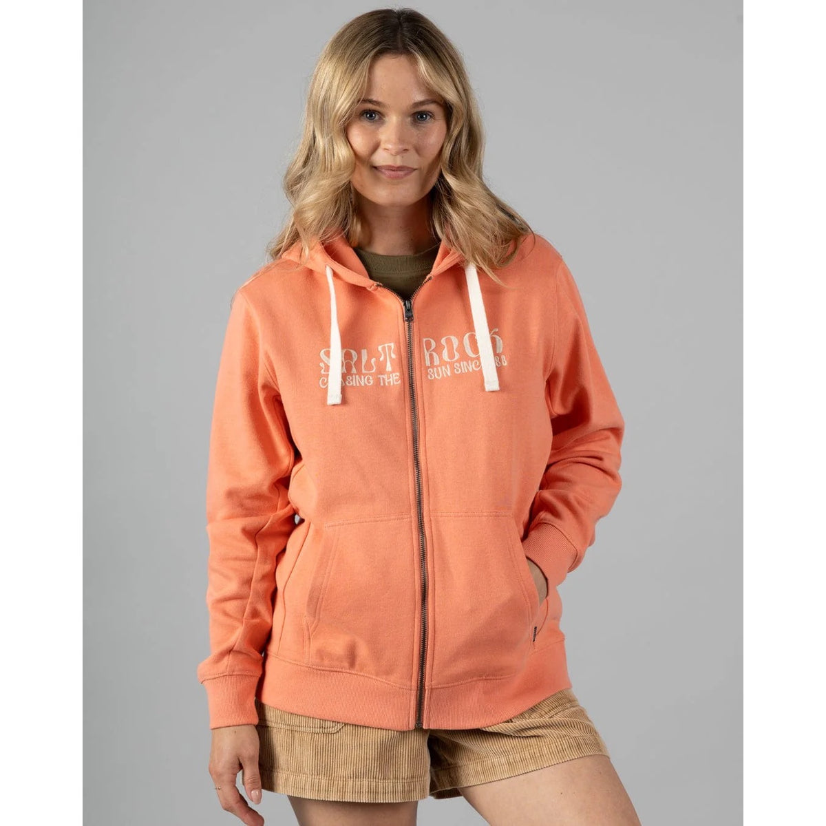 Saltrock Womens Mantra Zip Hoodie Hwz25501040 Coral Clothing XS ADULT / Coral,SMALL ADULT / Coral,MEDIUM ADULT / Coral,LARGE ADULT / Coral