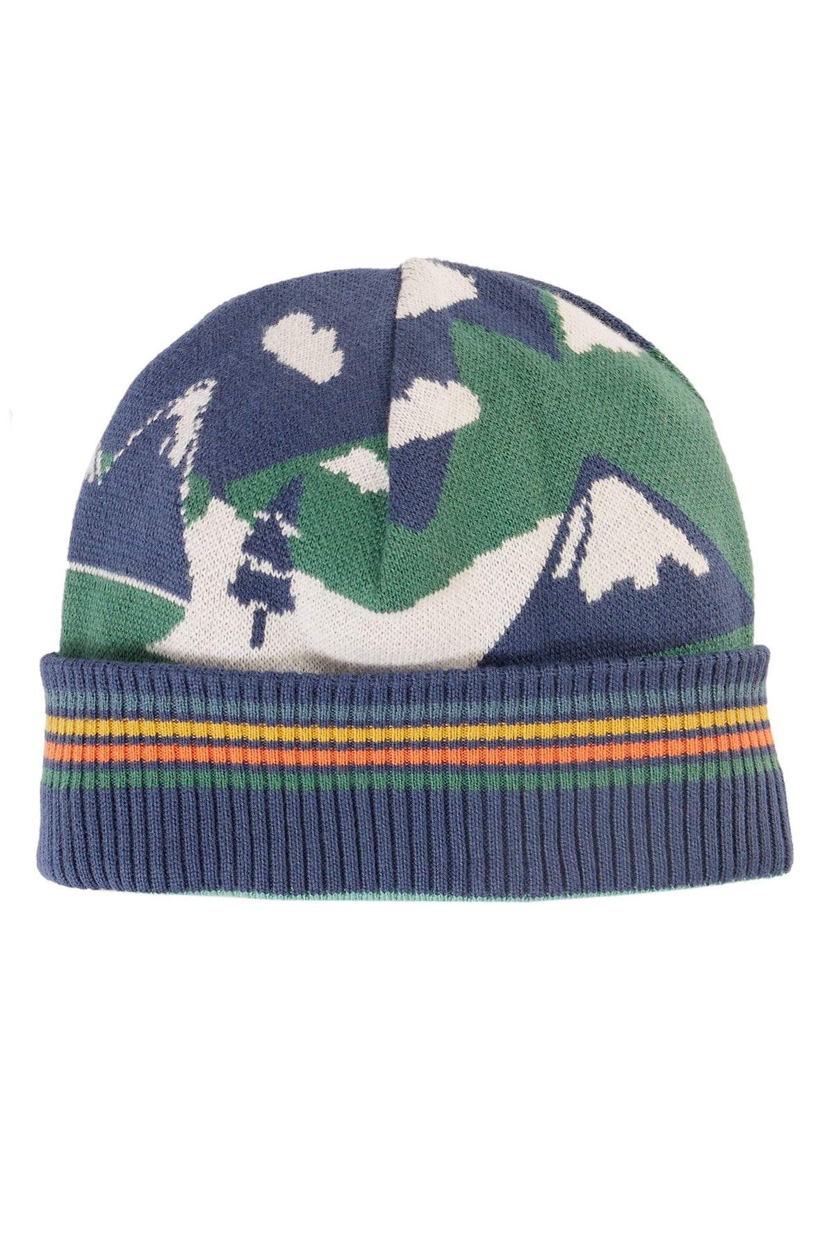 Frugi Voyager Reversible Hat 500006A4nvym Mountains Clothing 1-2YRS / Multi,2-6YRS / Multi,6-10YRS / Multi