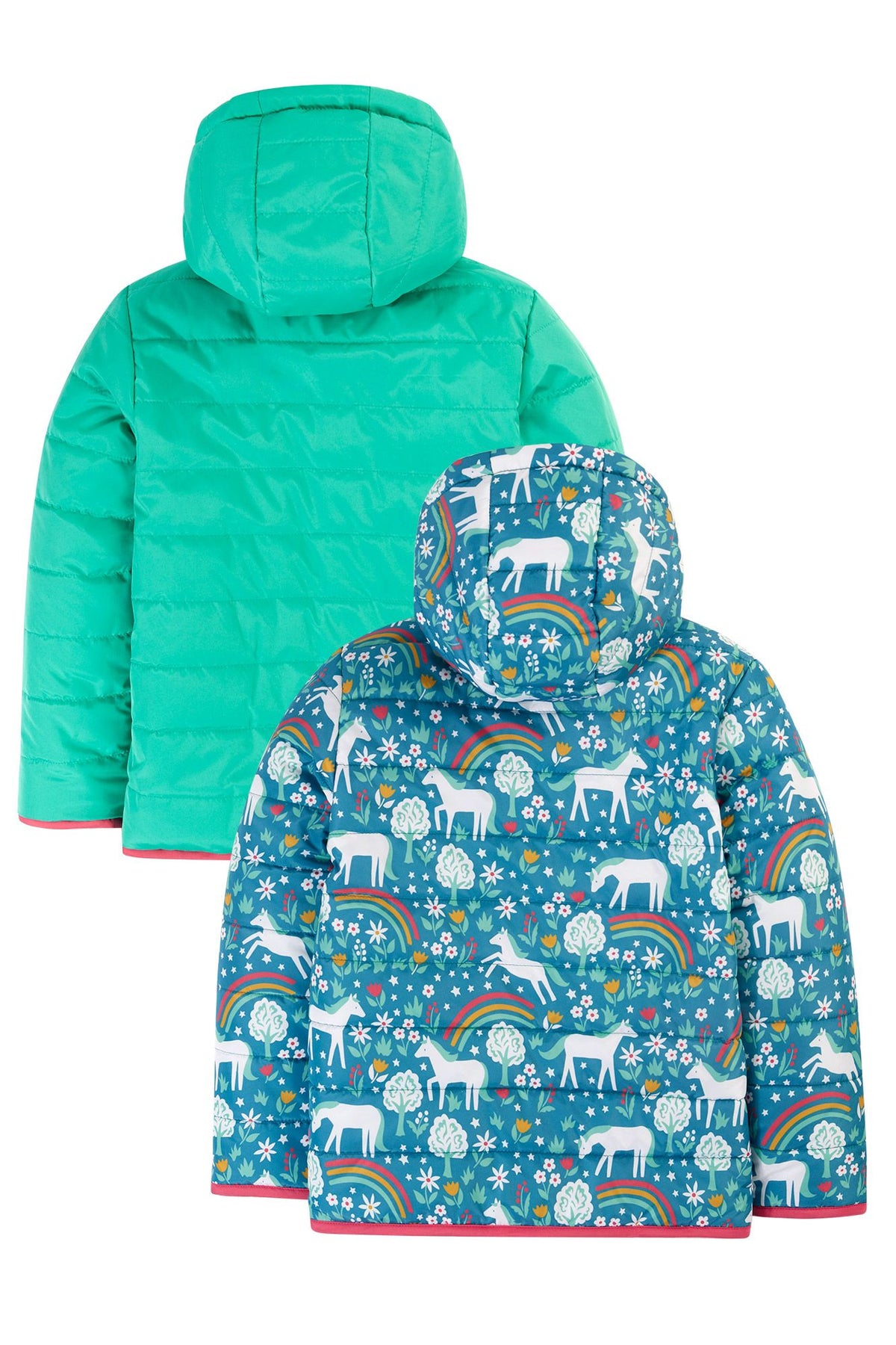 Frugi Toasty Trail Reversible Coat 500041A4wdhr Wild Horses Clothing 2-3YRS / Multi,3-4YRS / Multi,4-5YRS / Multi,5-6YRS / Multi,6-7YRS / Multi,7-8YRS / Multi